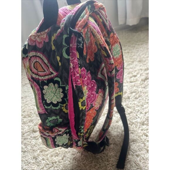 Vera Bradley Quilted Campus Backpack Ziggy Zinnia Pattern (Ret) Multi Cotton EUC main image 10